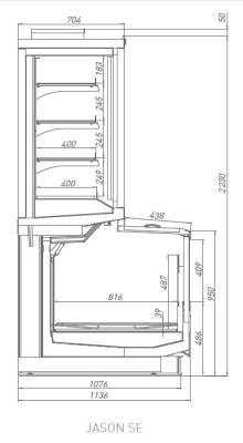 Шкаф-бонета морозильная Brandford Jason SE 375